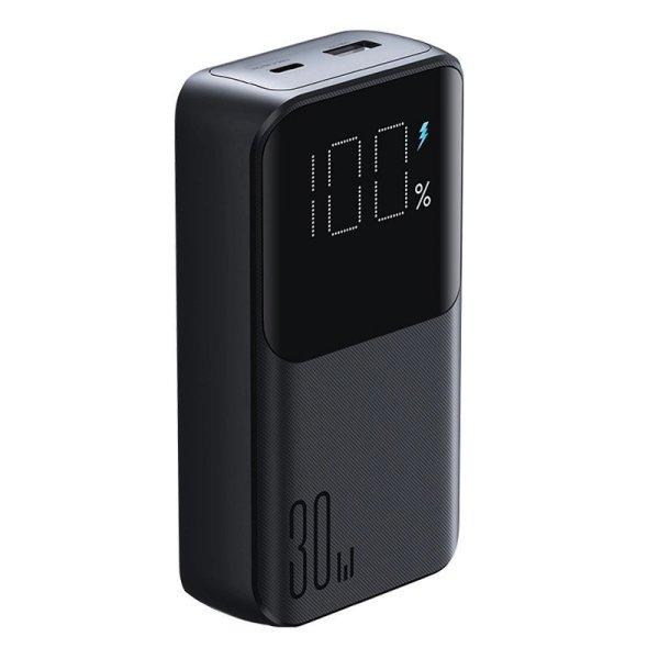 Joyroom JR-PBC07 20000mAh 30W mini power bank with USB-C and Lightning cables -
black