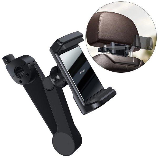 Baseus car headrest phone holder with built-in 15 W Qi wireless charger black
(WXHZ-01)