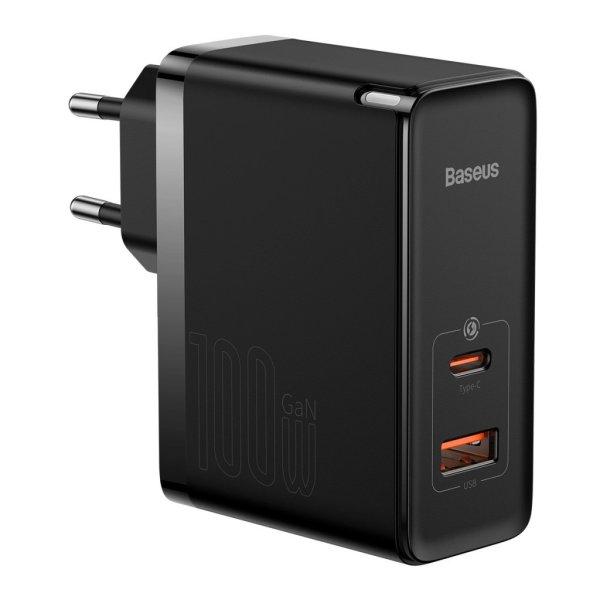 Baseus GaN5 Pro fast universal wall charger GaN USB Type C / USB 100W PD3.0,
QC4.0+, AFC black (CCGP090201)