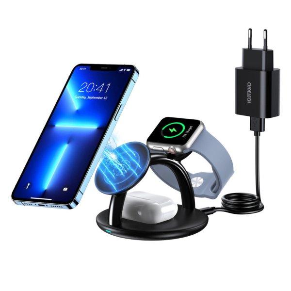 Choetech 3in1 inductive charging station iPhone 12/13/14, AirPods Pro, Apple
Watch black (T587-F)