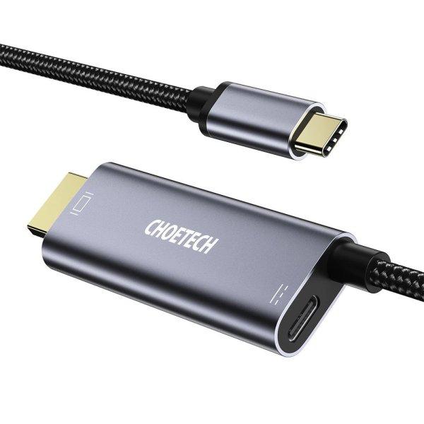 Choetech unidirectional adapter USB type C (male) to HDMI 4K 60Hz (male) + power
supply Power Delivery 60W 1,8m gray (XCH-M180-GY)