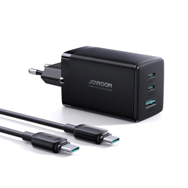 Joyroom fast GaN charger 65W USB-A, 2x USB-C black + USB-C - USB-C cable 100W
1.2m (TCG01)