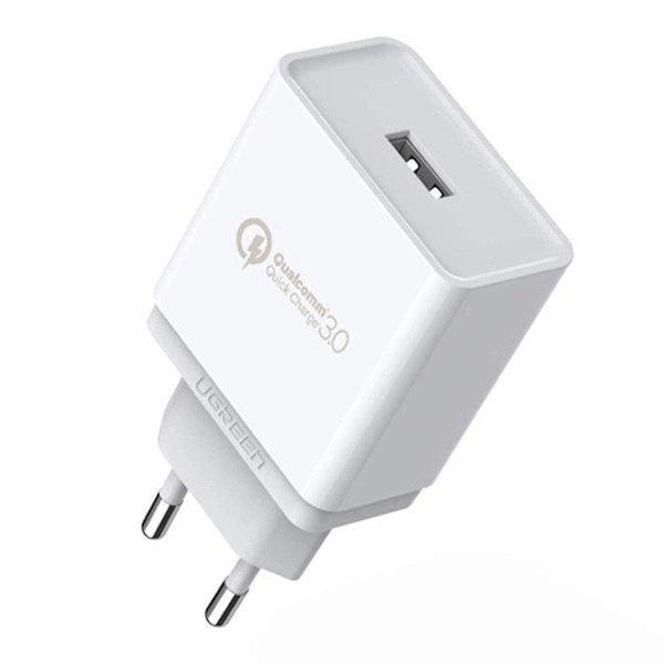 Ugreen CD122 Quick Charge 3.0 Quick Charge 3.0 18W 3A USB Wall Charger White
(10133)