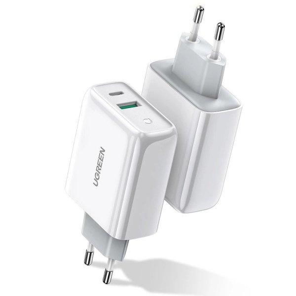 Ugreen Fast USB Type C / USB Wall Charger 36 W Quick Charge 4.0 Power Delivery
white (60468 CD170)