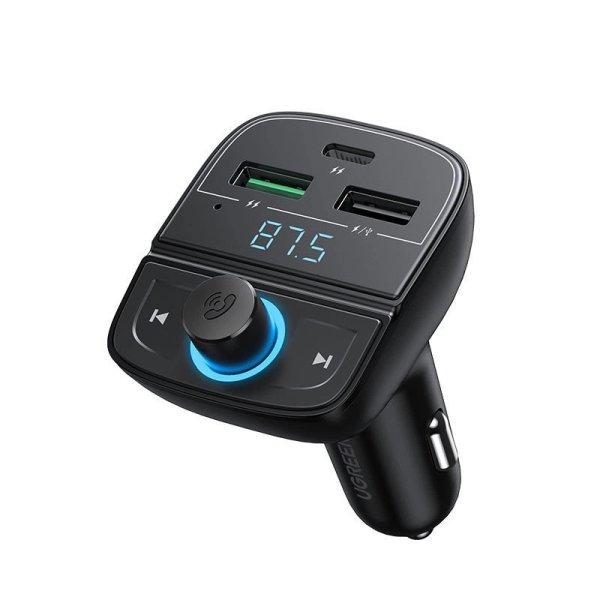 Ugreen FM Transmitter Bluetooth 5.0 MP3 car charger 3x USB TF micro SD 4.8 A
black (CD229)