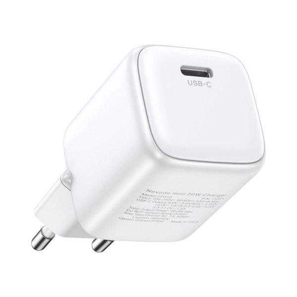 Ugreen Nexode mini CD318 15324 GaN 20W USB-C PD 3.0 / QC 4.0 network charger -
white