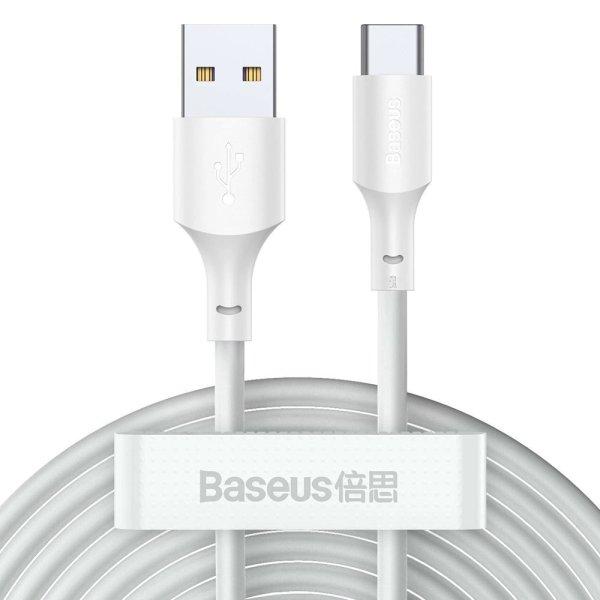 Baseus 2x USB cable - USB Type C fast charging Power Delivery Quick Charge 40 W
5 A 1.5 m white (TZCATZJ-02)