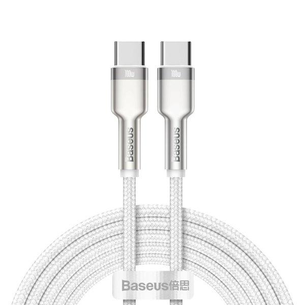 Baseus Cafule Series Metal Data USB-C / USB-C PD QC SCP 100W 5A 1 m cable -
white