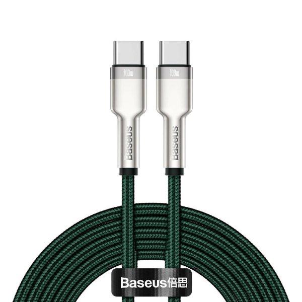 Baseus Cafule Series Metal Data USB-C / USB-C PD QC SCP 100W 5A 2 m cable -
green