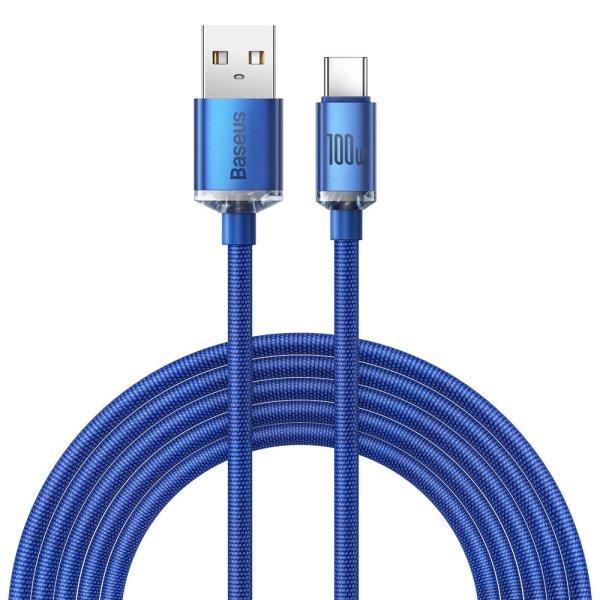 Baseus crystal shine series fast charging data cable USB Type A to USB Type C
100W 2m blue (CAJY000503)