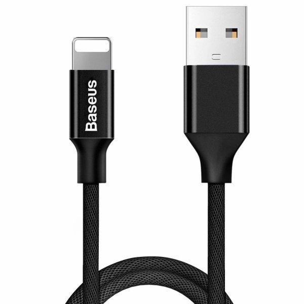 Baseus Yiven fabric braided cable USB / Lightning 1.2M black (CALYW-01)