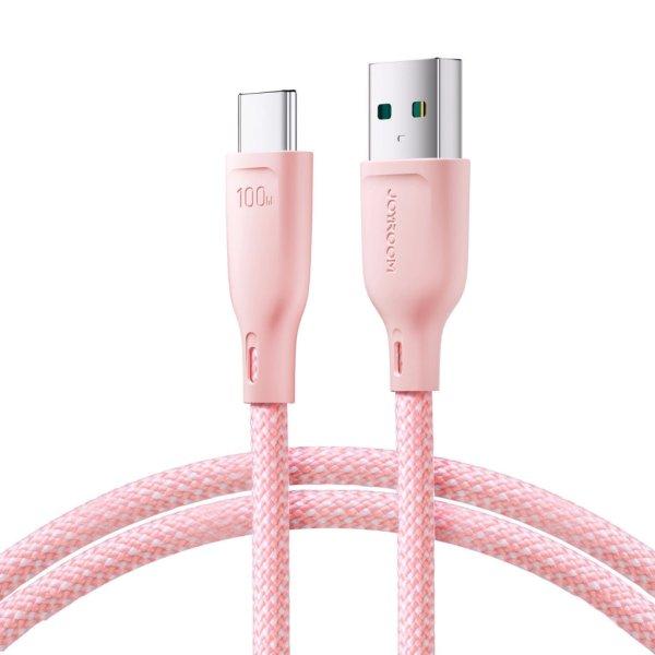 Joyroom Multi-Color Series S-A34 USB-A / USB-C Cable 100W 1m - Pink