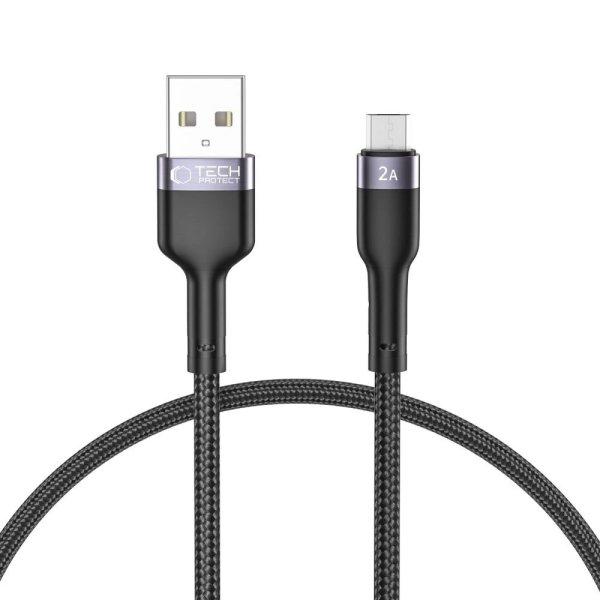 Tech-Protect UltraBoost 2 micro USB / USB-A cable 2.4A 0.25m - black