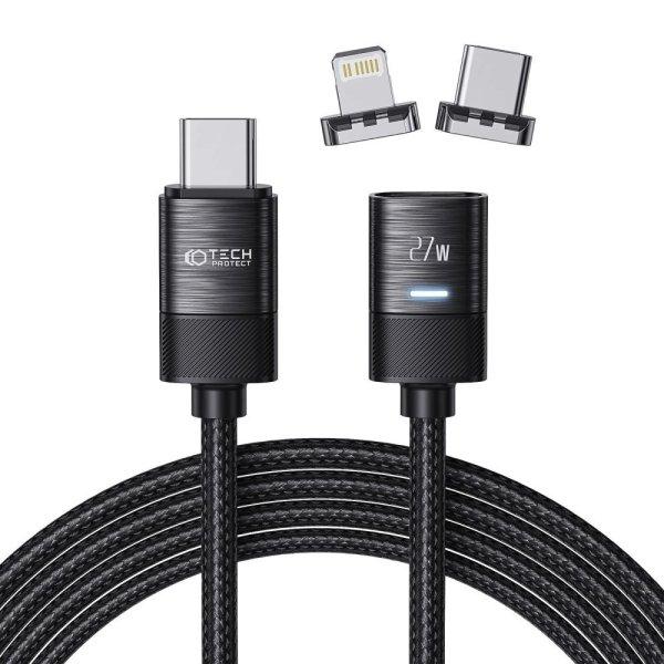 Tech-Protect UltraBoost magnetic 2in1 cable USB-C - Lightning / USB-C PD 27W 3A
2m - black