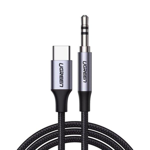 Ugreen AUX stereo audio cable 3.5 mm mini jack - USB Type C for tablet phone 1m
black (CM450 20192)