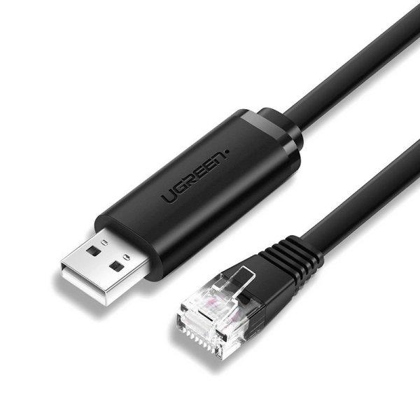 Ugreen console cable USB - Ethernet RJ45 1.5m black (CM204)