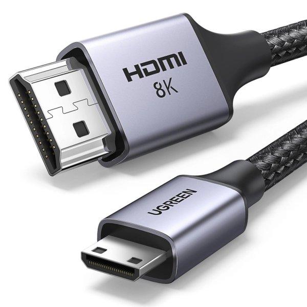 Ugreen HD163 15514 mini HDMI / HDMI 2.1 8K cable 1m - gray