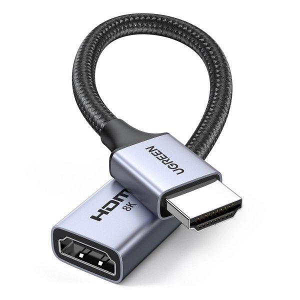 Ugreen HD165 HDMI (Male) / HDMI (Female) 8K Cable 0.15m - Gray