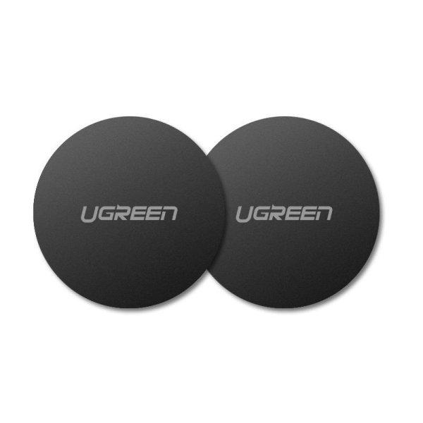 Ugreen LP123 30836 round metal plates for magnetic phone holders - black (2
pcs.)