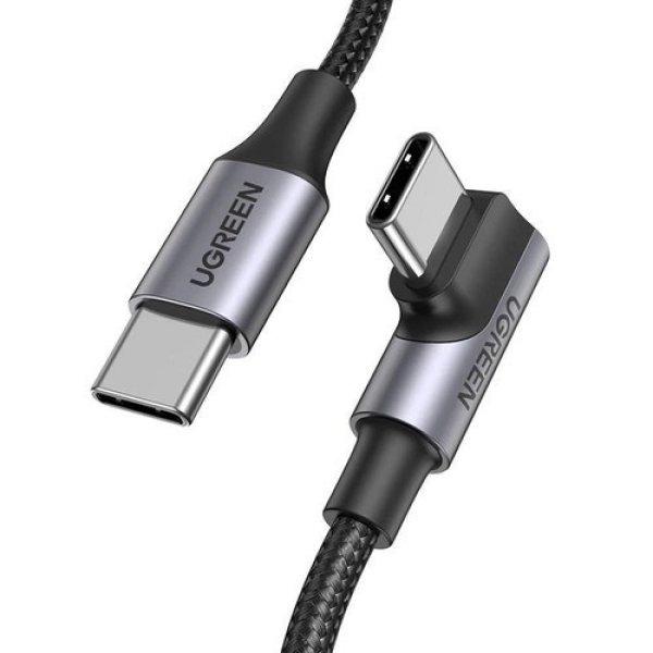 Ugreen US334 70643 USB-C (angled) / USB-C (straight) cable 100W PD 1m - black