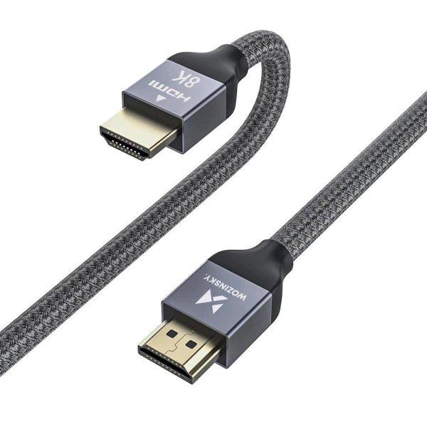 Wozinsky cable HDMI 2.1 8K 60 Hz 48 Gbps / 4K 120 Hz / 2K 144 Hz 1 m Silver
(WHDMI-10)