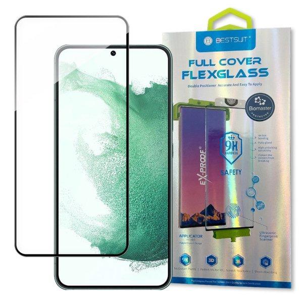 Bestsuit 3D Edge Nano Flexi Glass Glass Film Full Screen Tempered Glass With
Frame For Samsung Galaxy S22 + (S22 Plus) Transparent