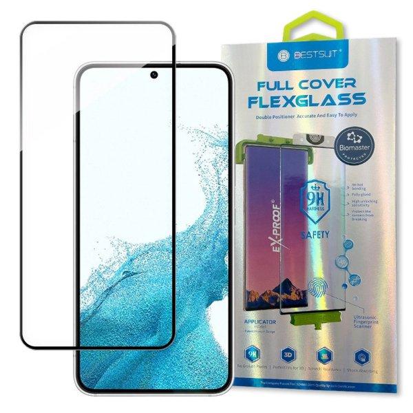 Bestsuit 3D Edge Nano Flexi Glass Glass Film Full Screen Tempered Glass With
Frame For Samsung Galaxy S22 Transparent