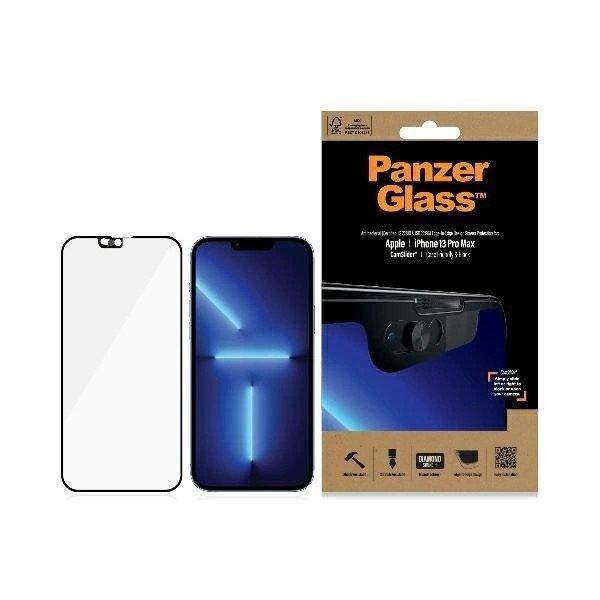 PanzerGlass E2E Microfracture antibacterial glass with camera cover for iPhone
13 Pro Max - with black frame