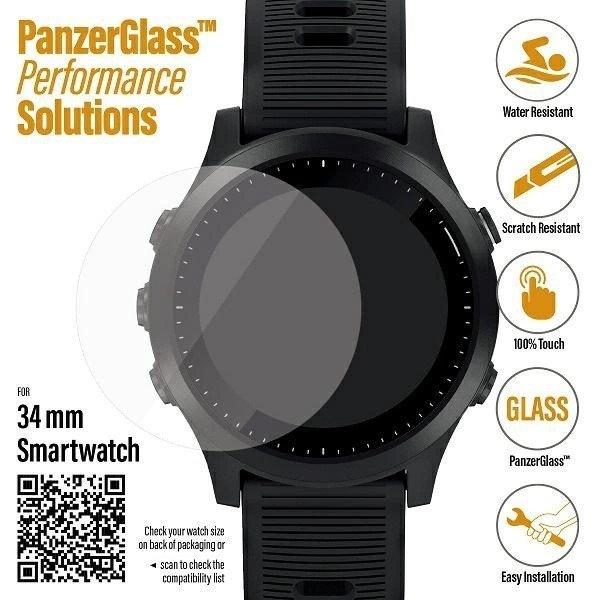 PanzerGlass Screen Protector for Samsung Galaxy Watch 3 34mm / Garmin Forerunner
645 / 645 Music / Fossil Q Venture Gen 4 / Skagen Falster 2"