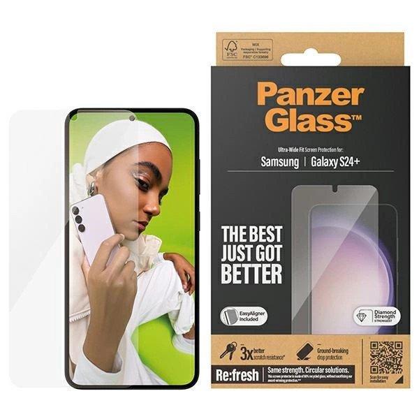 PanzerGlass Ultra-Wide Fit tempered glass with applicator for Samsung Galaxy
S24+