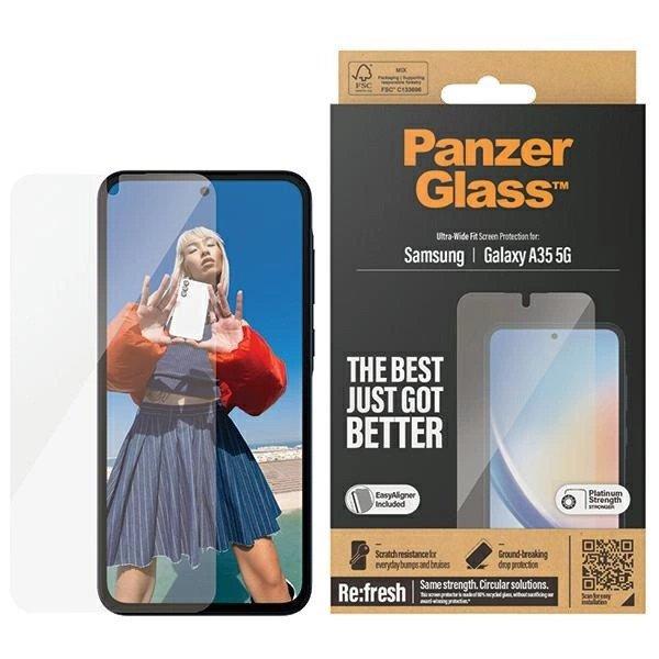 PanzerGlass Ultra-Wide Fit tempered glass with positioner for Samsung Galaxy A35
5G