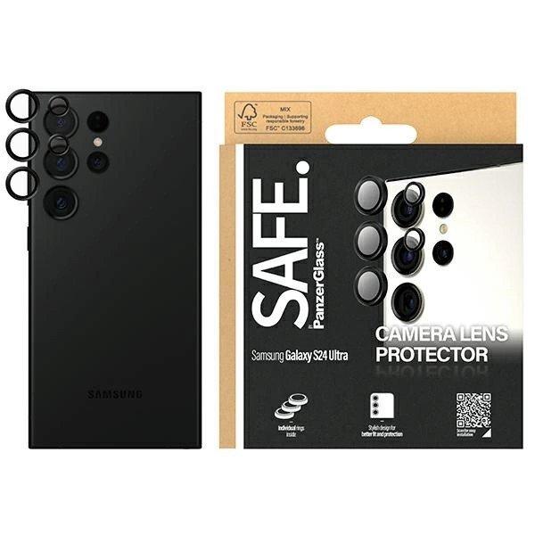 SAFE by PanzerGlass camera cover for Samsung Galaxy S24 Ultra - with black frame