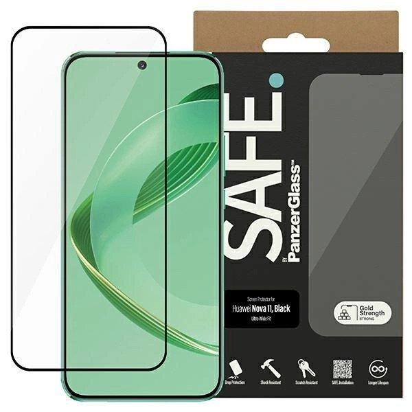 SAFE by PanzerGlass Ultra-Wide Fit tempered glass on Huawei nova 11 - with black
frame