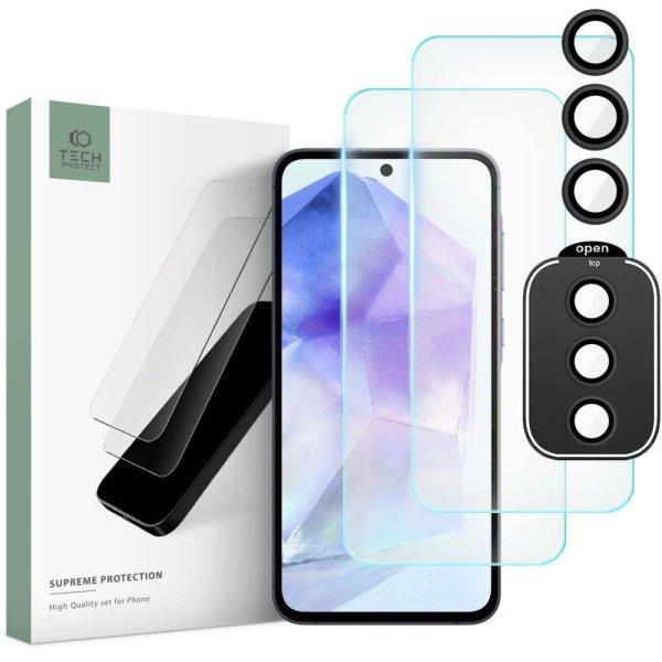 Tech-Protect Supreme Set for Samsung Galaxy A55 5G 2x Tempered Glass for Display
/ Tempered Glass for Camera