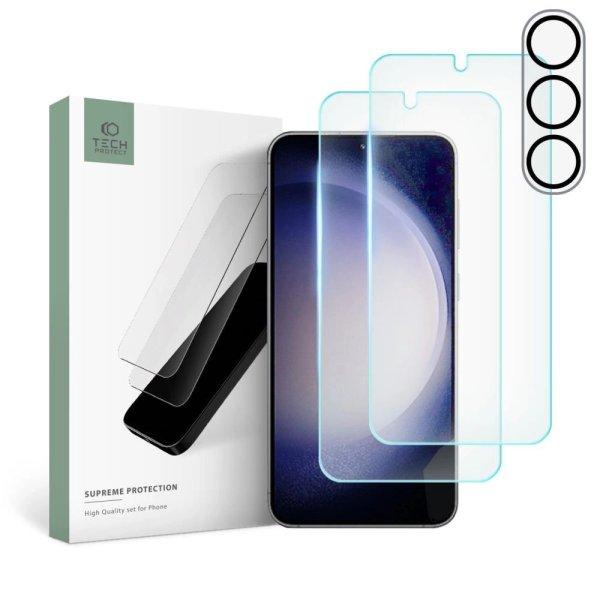 Tech-Protect Supreme Set for Samsung Galaxy S23 2x Screen Tempered Glass /
Camera Tempered Glass