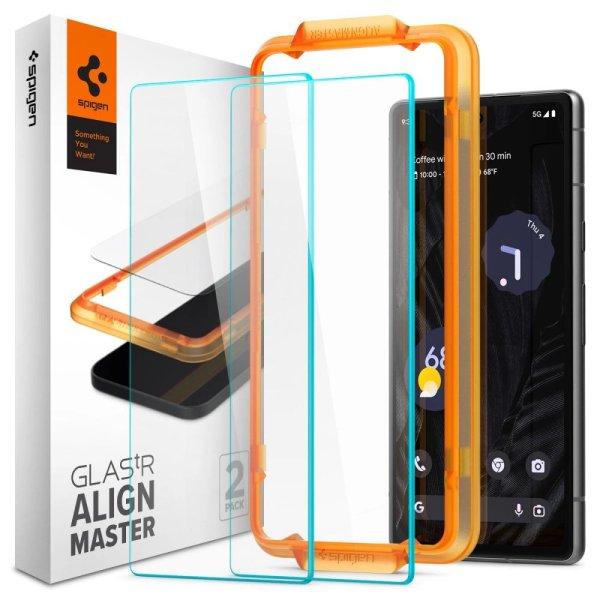 TEMPERED GLASS Spigen ALM GLAS.TR 2-PACK GOOGLE PIXEL 7A CLEAR