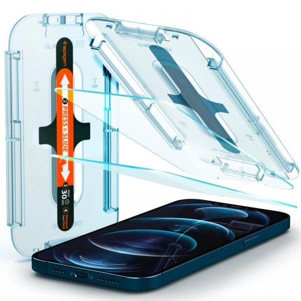 TEMPERED GLASS Spigen GLAS.TR "EZ FIT" 2-PACK IPHONE 12 PRO MAX