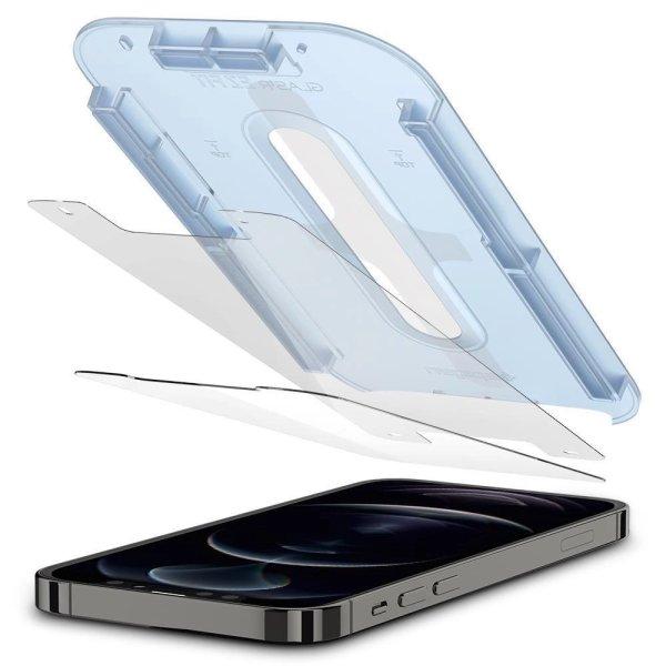 TEMPERED GLASS Spigen GLAS.TR "EZ FIT" 2-PACK IPHONE 12/12 PRO