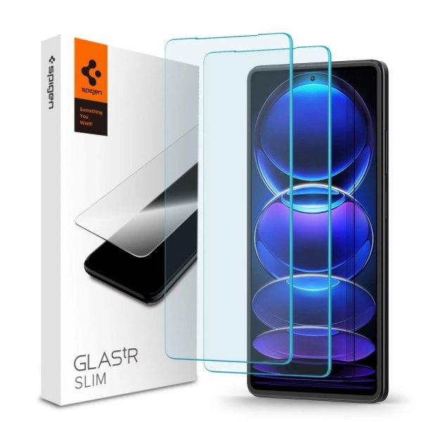 TEMPERED GLASS Spigen GLAS.TR SLIM 2-PACK XIAOMI REDMI NOTE 12 PRO 5G / 12 PRO+
PLUS 5G / POCO X5 PRO 5G CLEAR