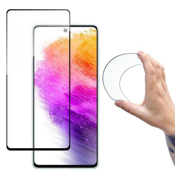 Wozinsky Full Cover Flexi Nano glass film tempered glass with a frame for
Samsung Galaxy A73 transparent