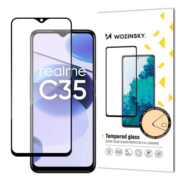 Wozinsky super tough Full Glue Full Glue Full Screen Tempered Glass with Case
Friendly Realme C35 Black Frame