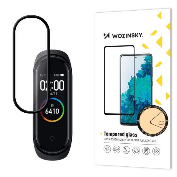 Wozinsky super wytrzymałe szkło folia szklana Full Glue na cały ekran z
ramką Case Friendly Xiaomi Mi Band 4 / Mi Band 3 przezroczysty