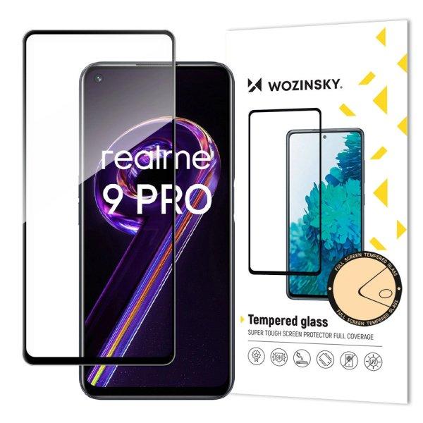 Wozinsky Tempered Glass Full Glue Super Tough Screen Protector Full Coveraged
with Frame Case Friendly for Realme 9 Pro black