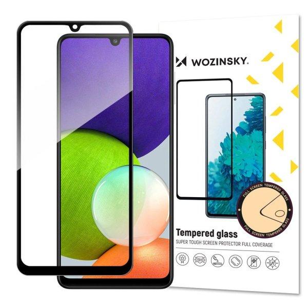 Wozinsky Tempered Glass Full Glue Super Tough Screen Protector Full Coveraged
with Frame Case Friendly for Samsung Galaxy A22 4G black