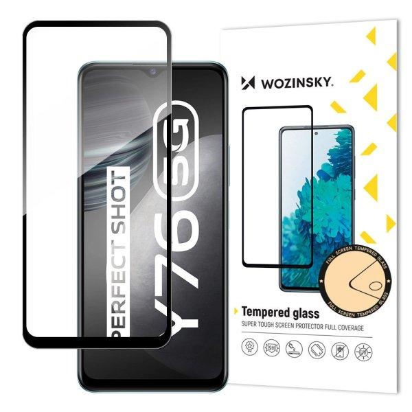 Wozinsky Tempered Glass Full Glue Super Tough Screen Protector Full Coveraged
with Frame Case Friendly for Vivo Y76 5G / Y76s / Y74s black