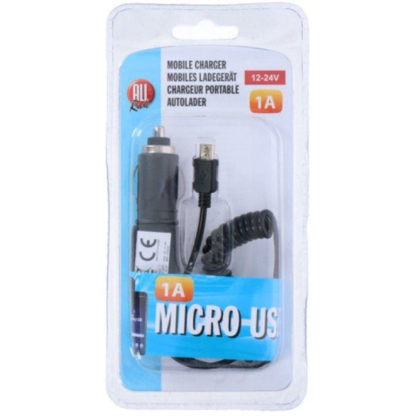 All Ride, Szivargyújtós Telefontöltő, micro USB, 12/24V