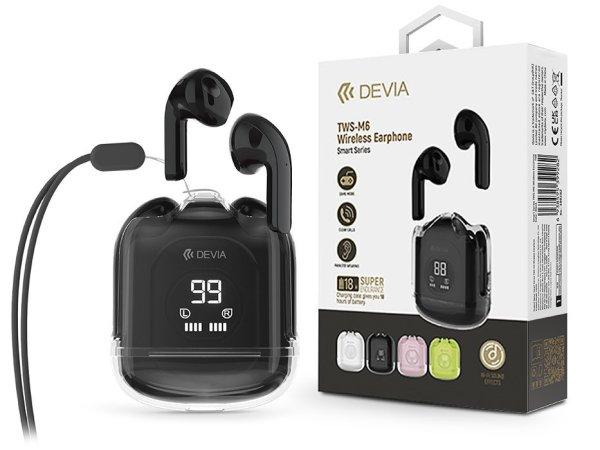 Devia TWS Bluetooth sztereó headset v5.3 + töltőtok - Devia TWS-M6 Wireless
Earphone with Charging Case - fekete