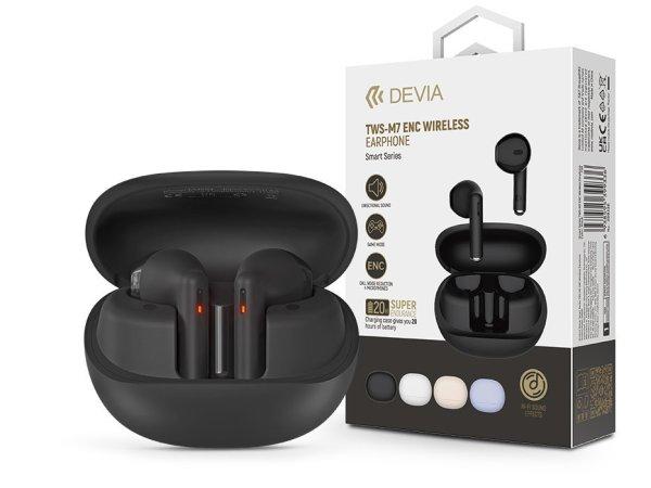 Devia TWS Bluetooth sztereó headset v5.3 + töltőtok - Devia TWS-M7 ENC
Wireless Earphone with Charging Case - fekete