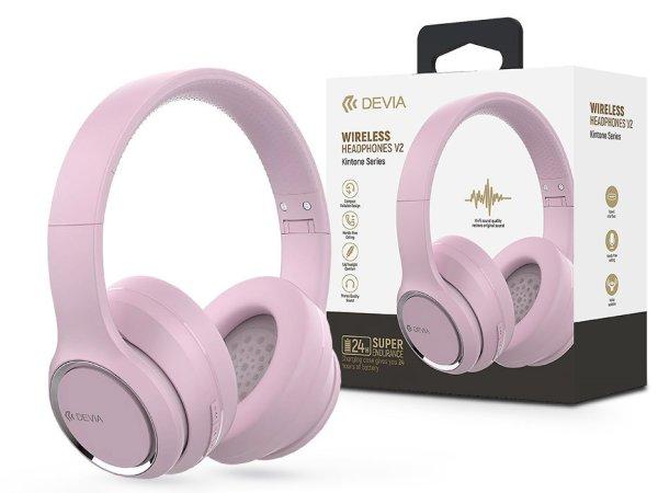 Devia Wireless Bluetooth sztereó fejhallgató beépített mikrofonnal - Devia
Kintone Series Wireless Headphones V2 - rózsaszín