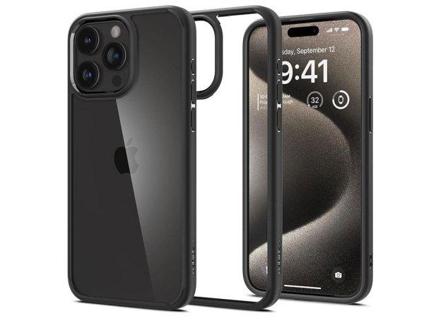 Apple iPhone 15 Pro Max ütésálló hátlap - Spigen Ultra Hybrid -
fekete/átlátszó